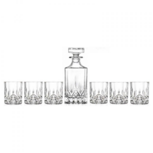 RCR Crystal - Opera Cut - 7 Piece Whiskey Set