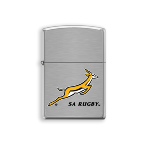 Zippo Lighter - Brushed Chrome SA Rugby
