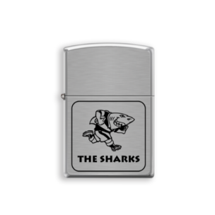 Zippo Lighter - Brushed Chrome Sharks
