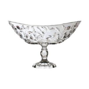 Lauras Oval Footed Centerpiece - Crystal