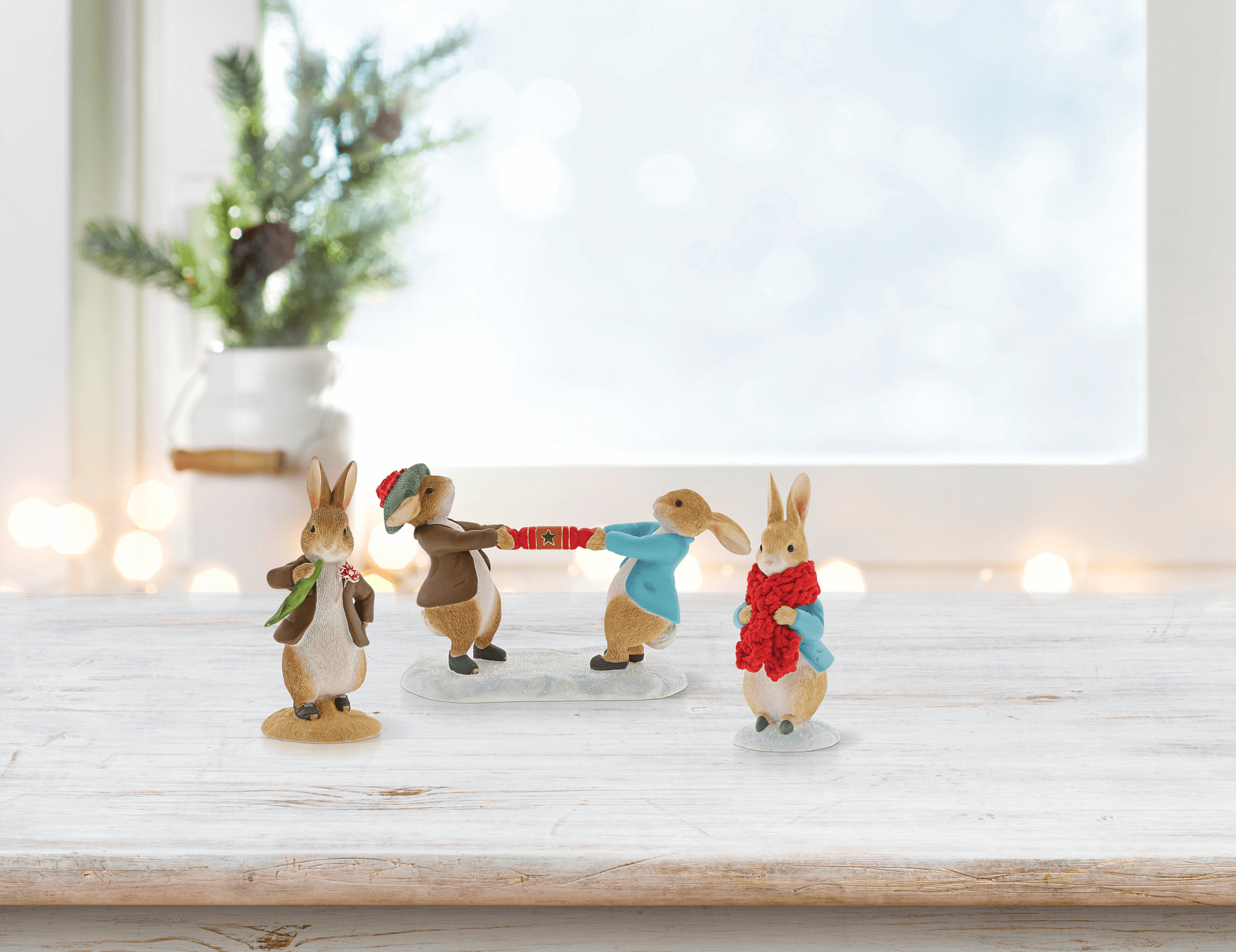 Peter Rabbit and Benjamin Pulling a Cracker - Image 4