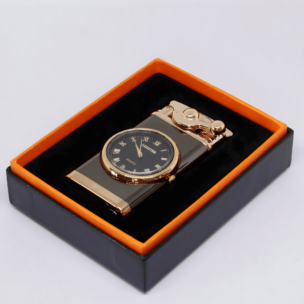 Windproof lighter with Clock