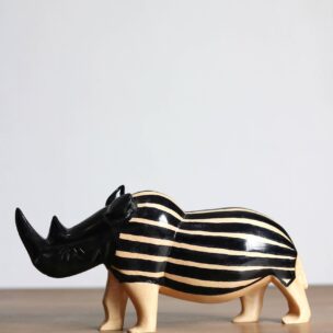Hand-carved Striped Rhino