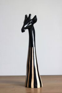 Hand-carved Striped Giraffe