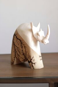 Handmade Rhino - White