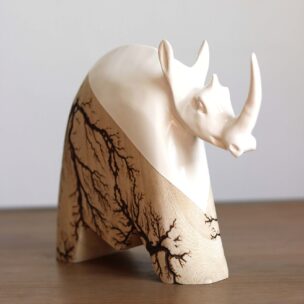 Handmade Rhino - White