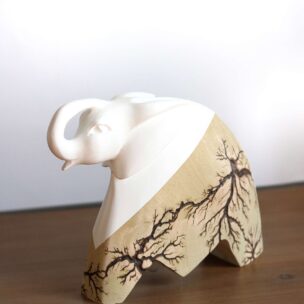 Handmade Elephant - White