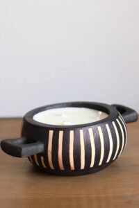 African Candle Pot - Striped