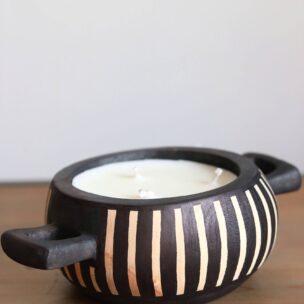 African Candle Pot - Striped