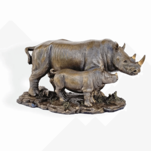 Bronze Rhino & Baby (Faru)