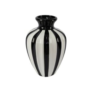 Black and White Stripe Vase