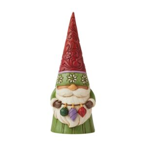 Gnome holding ornaments