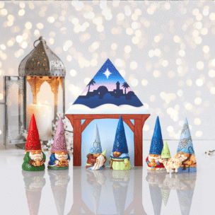 Gnome Nativity Set - 8 piece